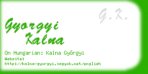 gyorgyi kalna business card